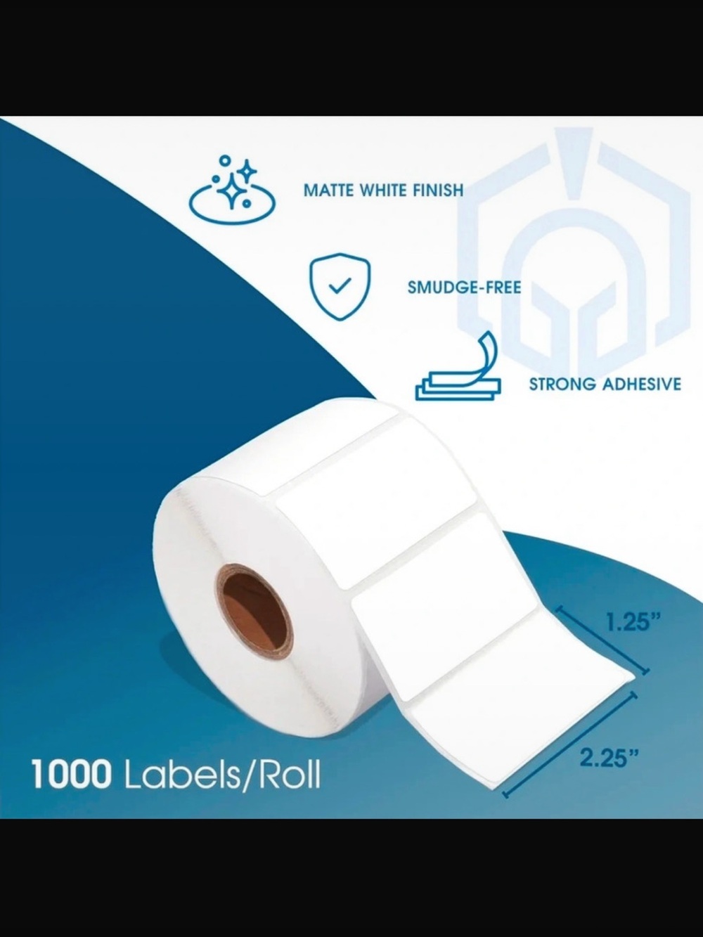 2.25" X 1.25" Direct Thermal Labels - 1 Roll (1000 labels)